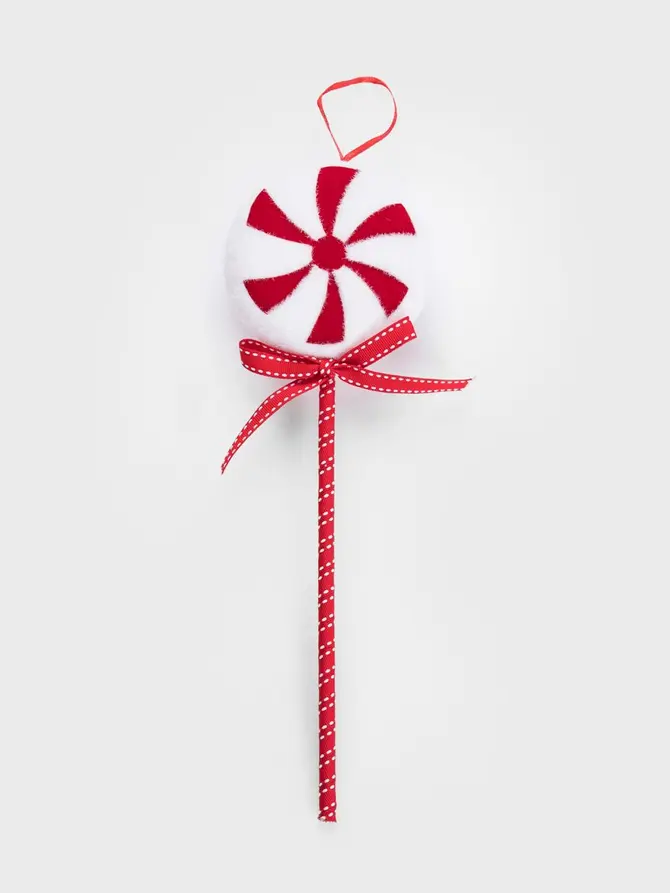 Zawieszka TWINKLE lizak biało-czerwony 29 cm