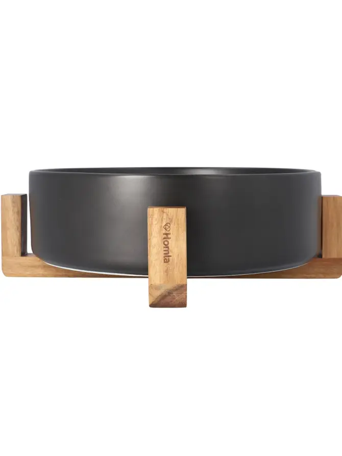 Misa FINCAN do sałat ceramiczna czarna 32 cm