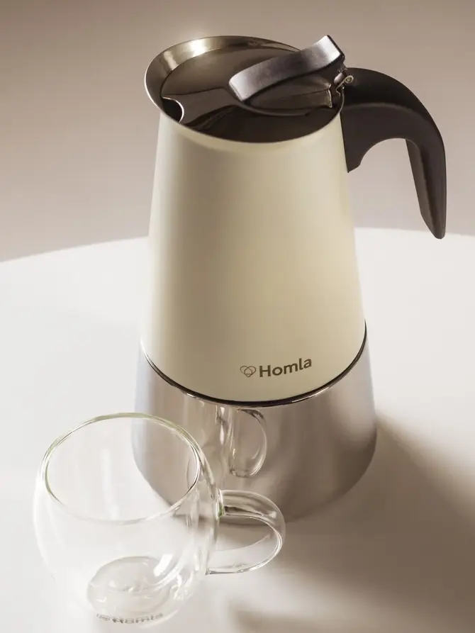 Kawiarka ASTAR MOKKA w kształcie dzbanka biała 6 cups