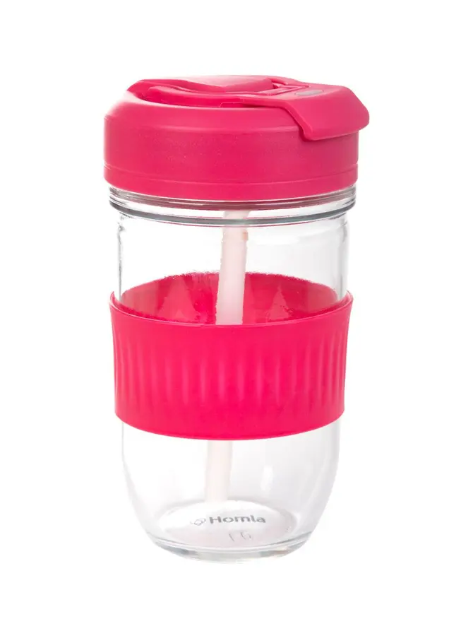 Kubek IDEUS SUMMER szklany różowy 0,5 l