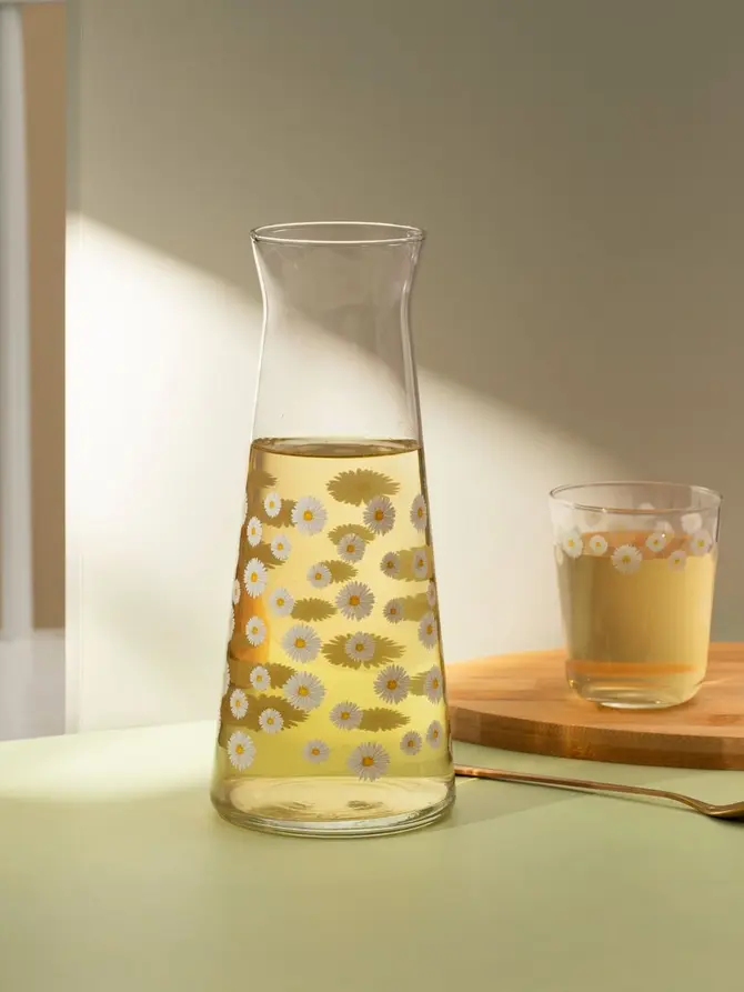Karafka VIRAGOK z printem stokrotek 1,2 l