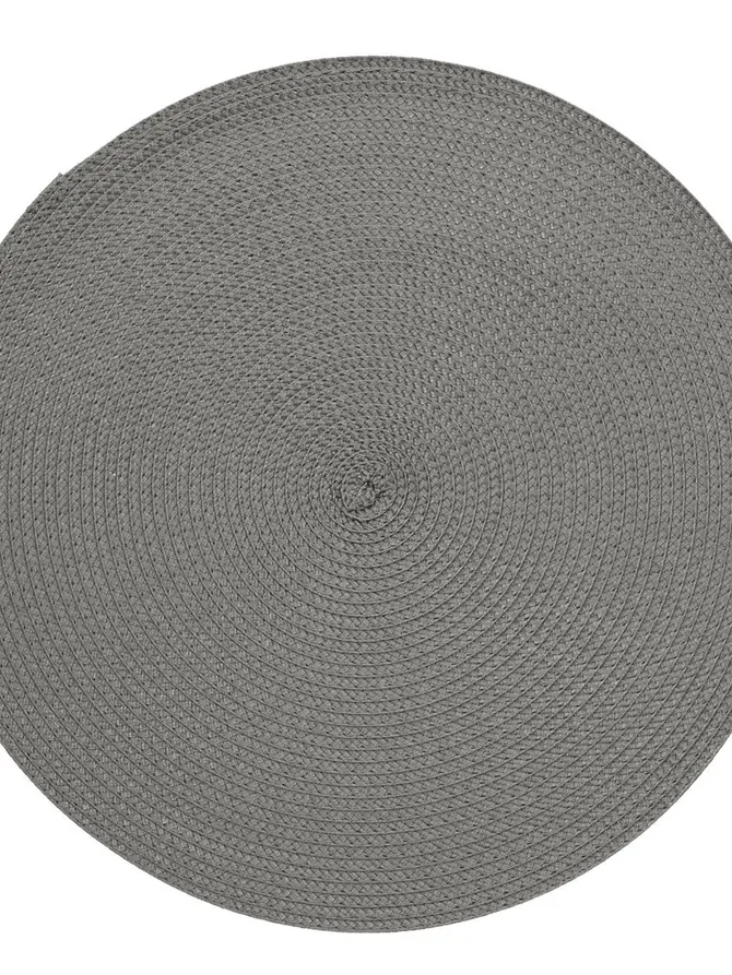 Podkładka do jadalni PINTO okrągła ciemnoszara 38 cm