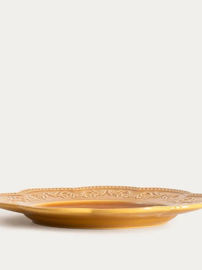 Talerz SALTIS obiadowy bursztynowy 27 cm