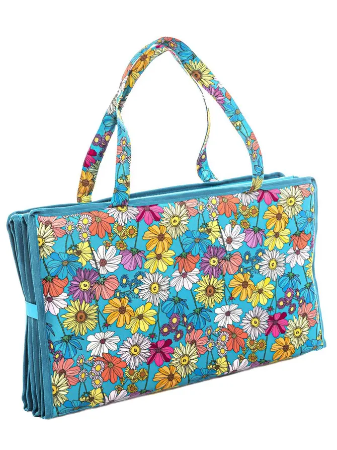 Mata plażowa FLORAL AURA w kwiaty 50x170x1,5 cm
