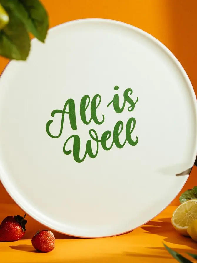 Talerz SERRA do pizzy "all is well" 32 cm