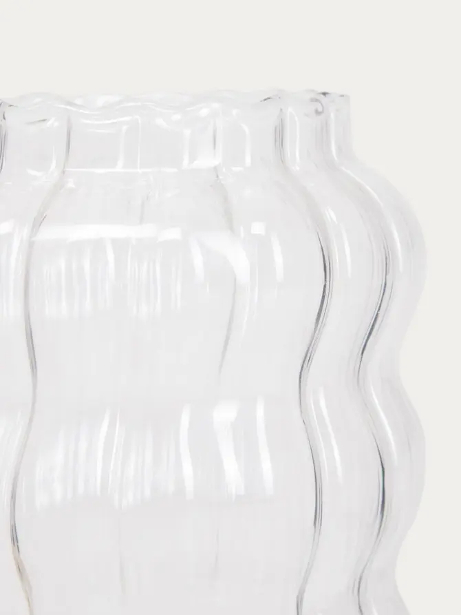 Szklanka BUBBLY ryflowana ze słomką 0,75 l
