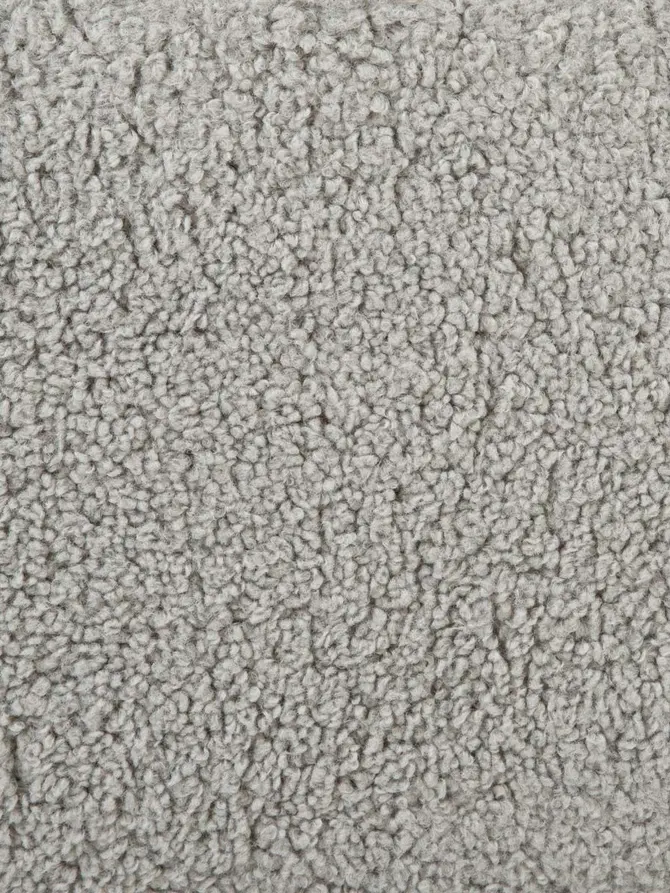 Ławka ELSA szara w tkaninie TEDDY BOUCLÉ 120x40x44 cm