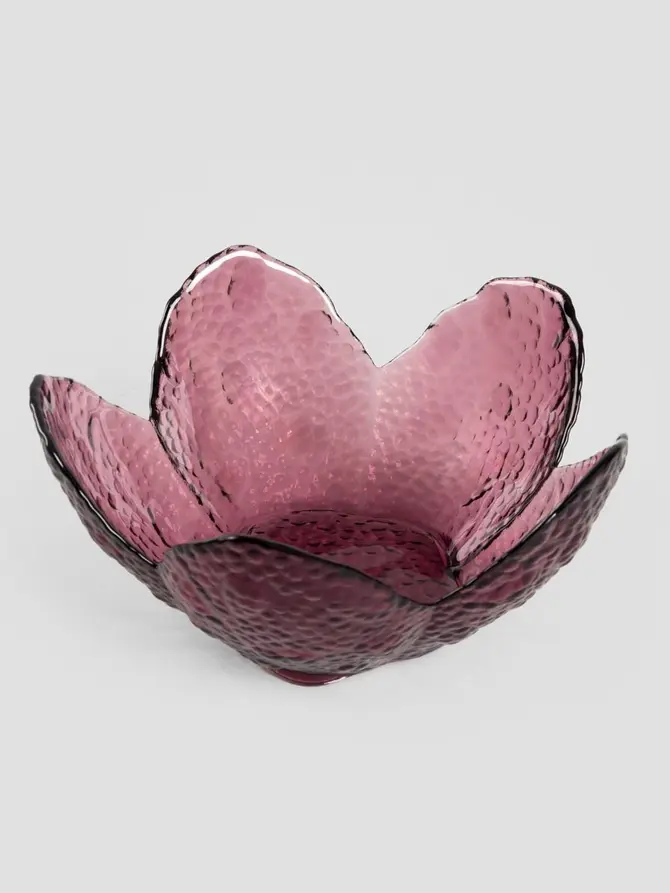 Miseczka LONNY w kształcie kwiatka różowa L 16x7 cm