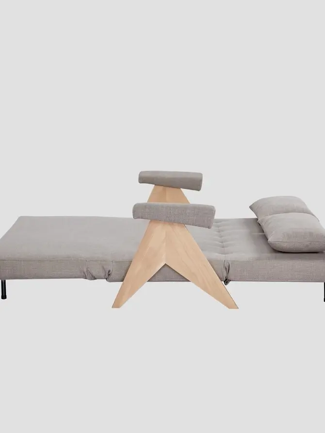 Sofa CALORE 2-osobowa, z funkcją spania beżowa 157x90x82 cm