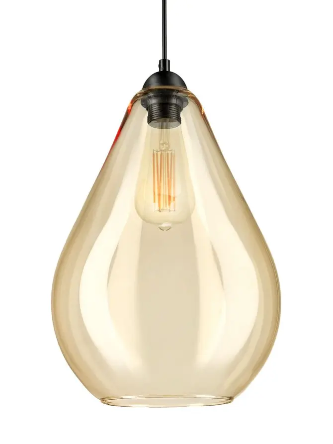 Lampa MISTE wisząca bursztynowa 24x24x180 cm