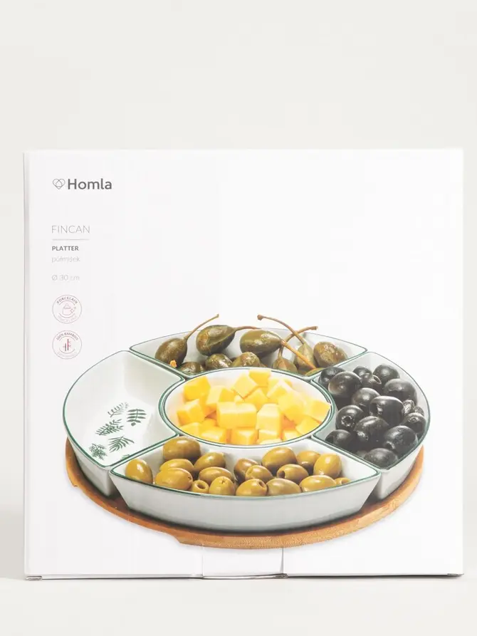 Półmisek FINCAN w zielone liście 30cm