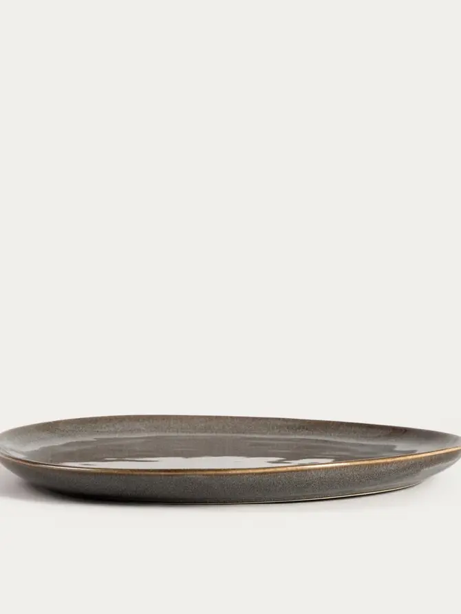 Talerz MYSTIC obiadowy szary 27 cm