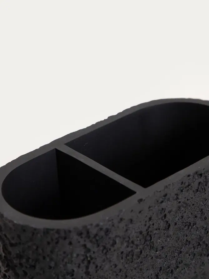 Kubek łazienkowy VOLCANO czarny 13x6,5x10 cm