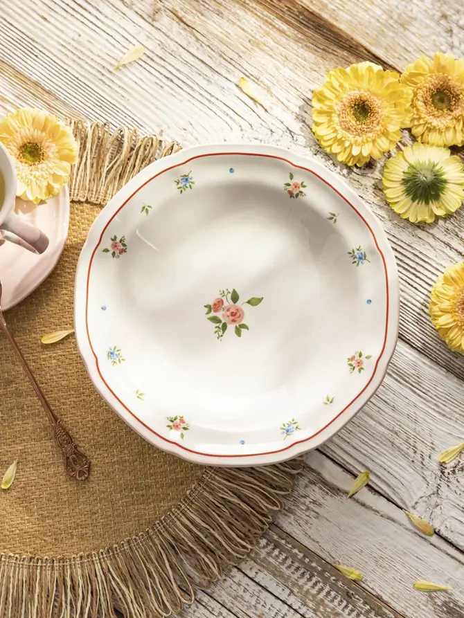Talerz GRETA głęboki różowy 22 cm