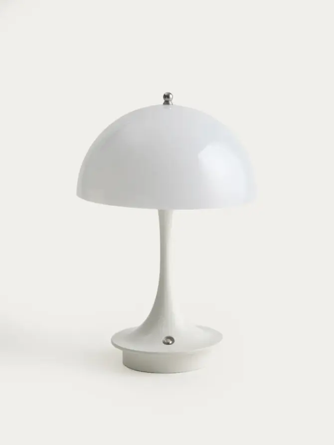 Lampka stołowa ALTIA grzybek mały biały 16x16x22,5 cm
