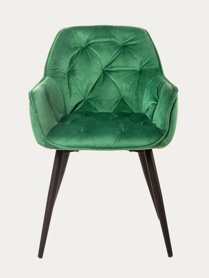 Krzesło FLOSSI welurowe zielone 57x63x84 cm