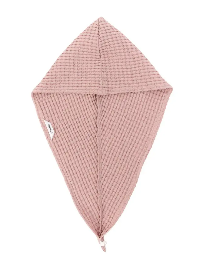Turban VAFFEL Bawełniany różowy 25x75 cm