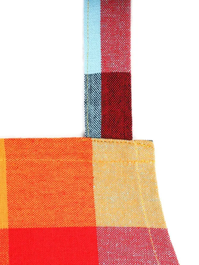 Fartuch kuchenny MORPHIE w kolorową kratę 60x80 cm