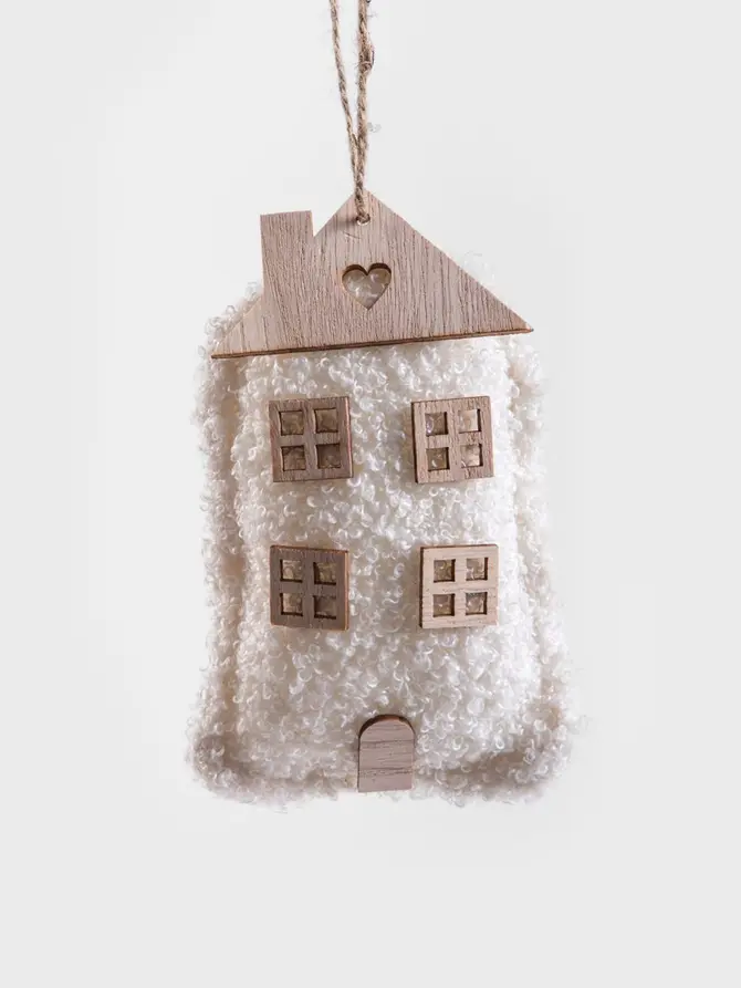 Zawieszka HOMIS domek biały 8x15x2 cm