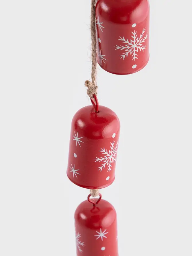 Zawieszka SASI dzwonki podłużne czerwone 37 cm