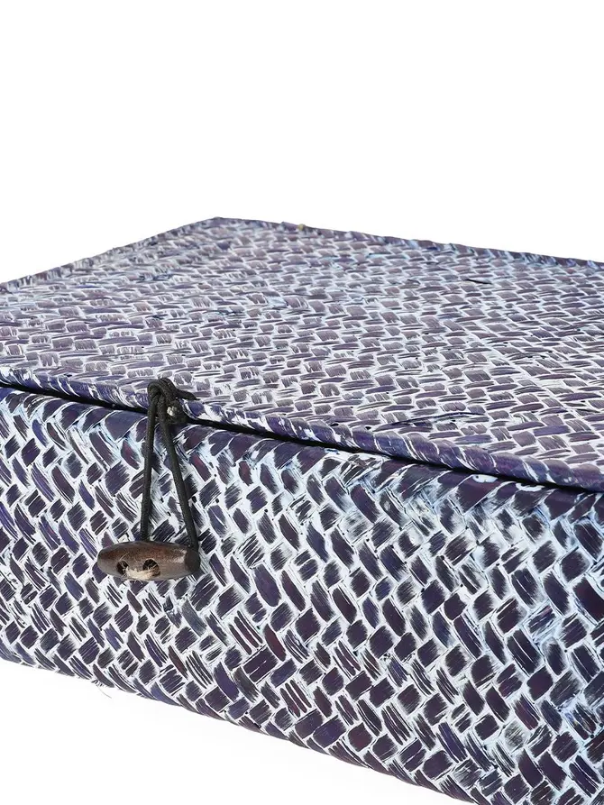 Szkatułka TALULAH granatowa 25x20x8 cm