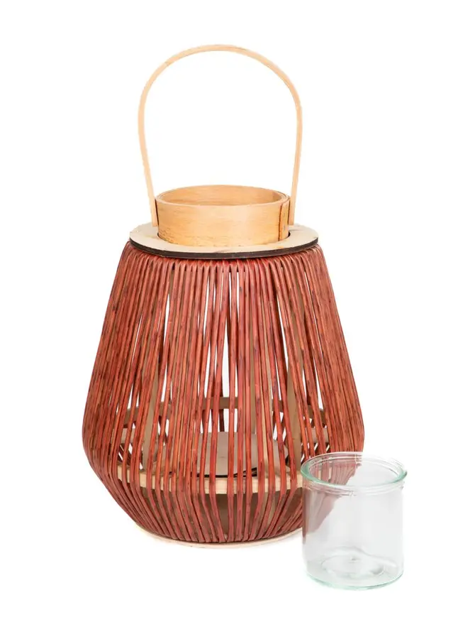 Lampion GARNITTO naturalny 10,5x26 cm