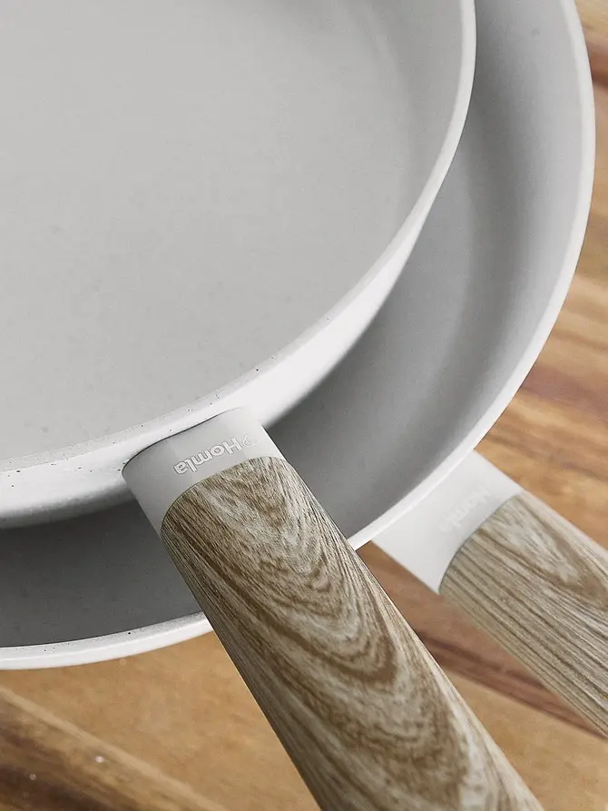 Patelnia LOREBURN z powłoką ceramiczną śmietankowa 24 cm