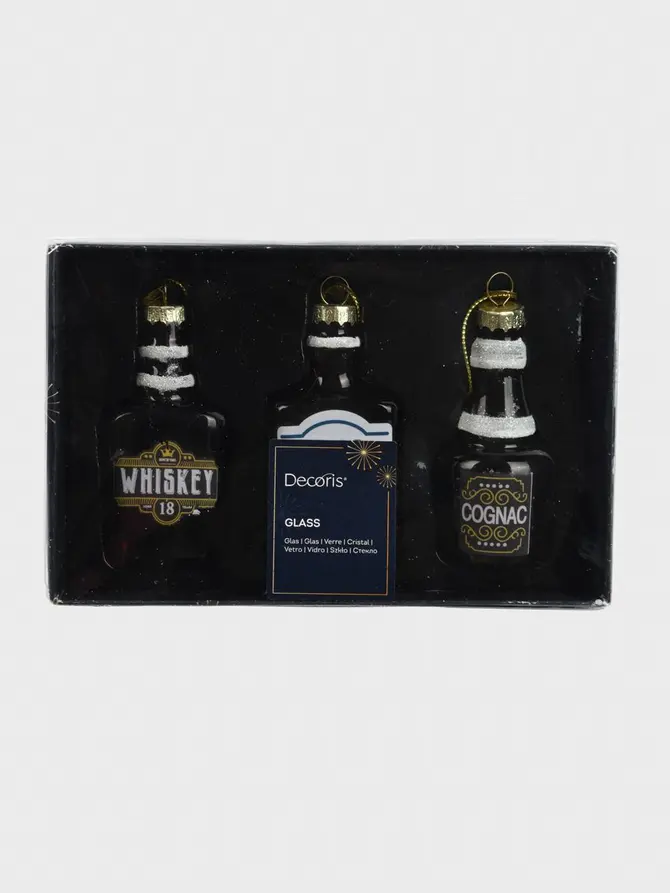 Zawieszki GIN w kształcie buteleczek, 3 szt. 4x6 cm