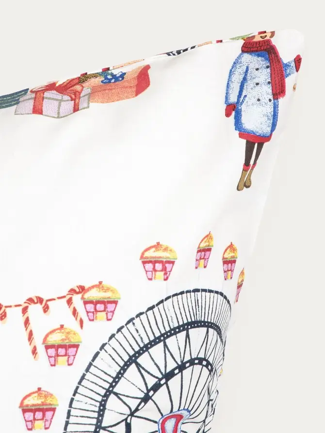Pościel CIRCUS JOY bawełniana w świąteczny wzór 160x200 + 2*70x80 cm