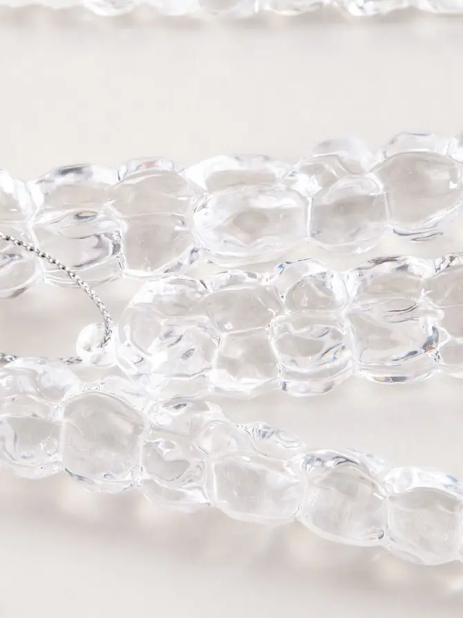 Zestaw zawieszek BIJOU transparentne sople 12 szt.
