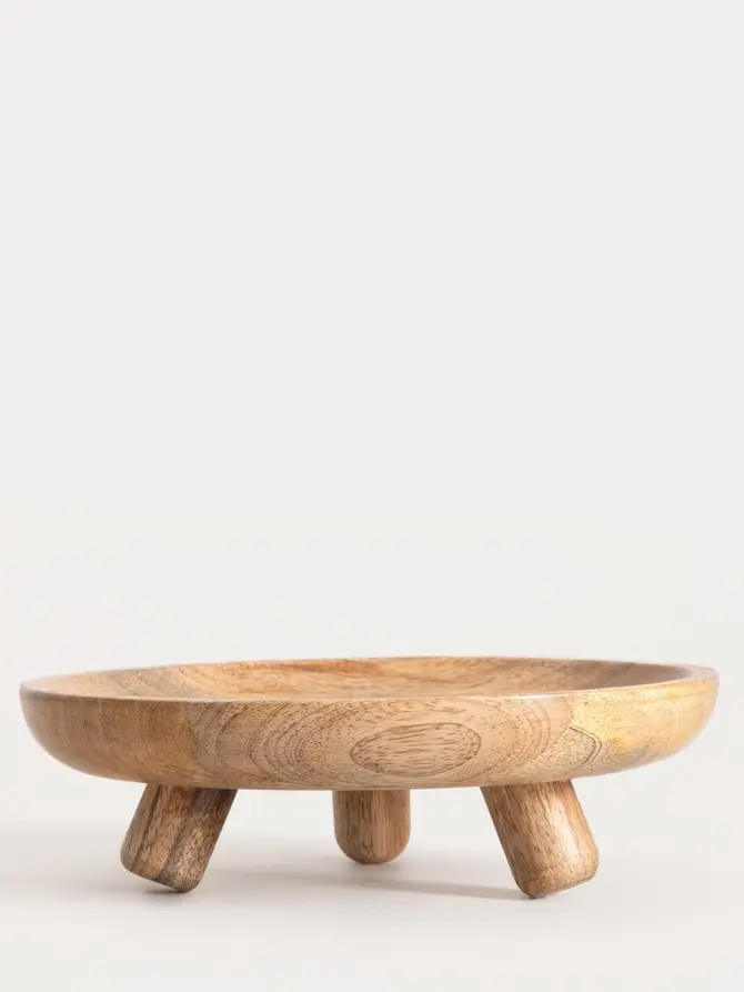 Patera SJAL MANGO drewniana niska 8x8 cm