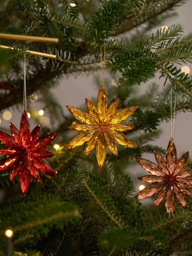 Zawieszka ASTRE czerwona śnieżynka 12 cm