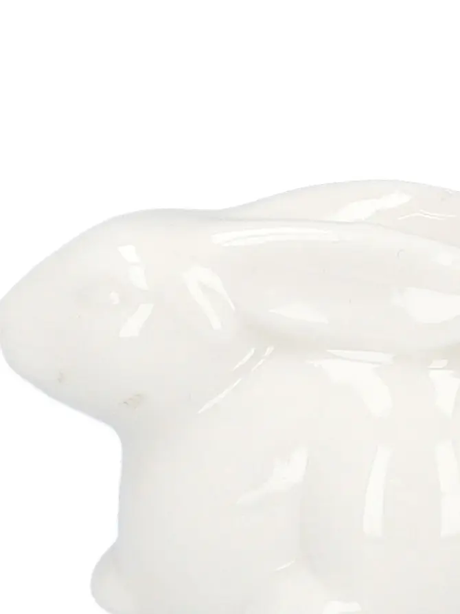 Figurka EDUARD królik porcelanowy biały mały 5x3,5x3 cm