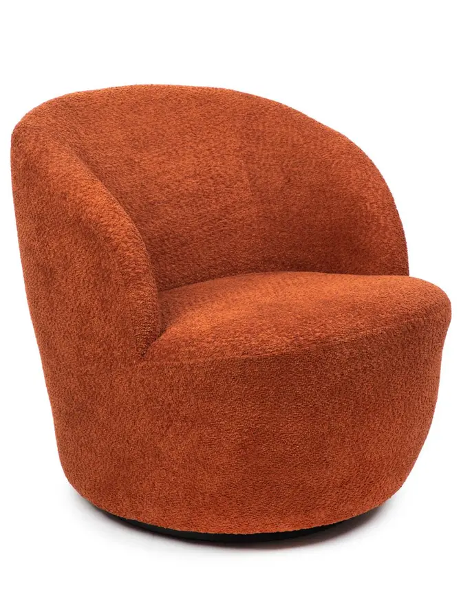 Fotel SVINGEN obrotowy ceglasty 65.5x77x69cm