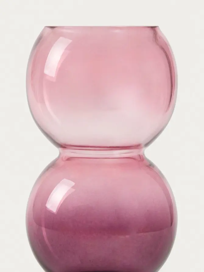 Wazon VAZIA szklany ombre bordowy 11x25,5 cm