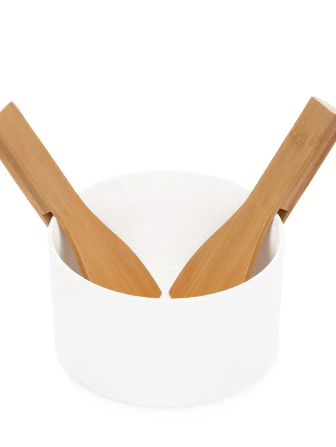 Misa FINCAN do sałat z bambusowymi łyżkami 17 cm