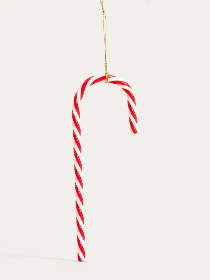 Zestaw zawieszek TWINKLE laski biało czerwone 6 szt. 20 cm