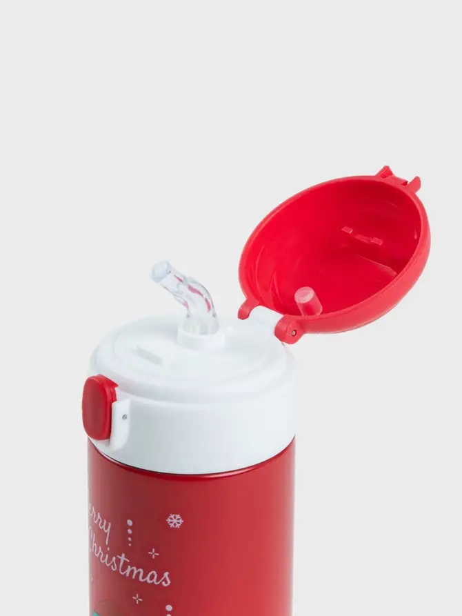 Termos WARMGLEE czerwony z bałwankiem 380 ml