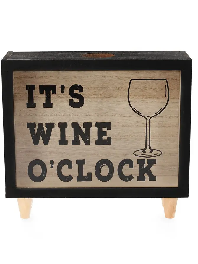 Skarbonka MONEYBOX Wine o'clock 21x7x19 cm