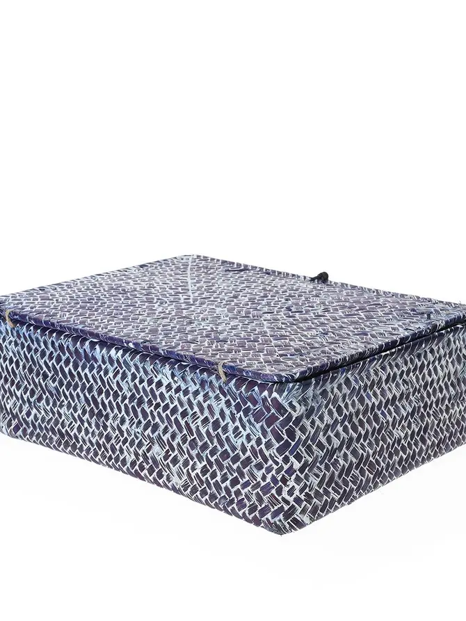 Szkatułka TALULAH granatowa 25x20x8 cm