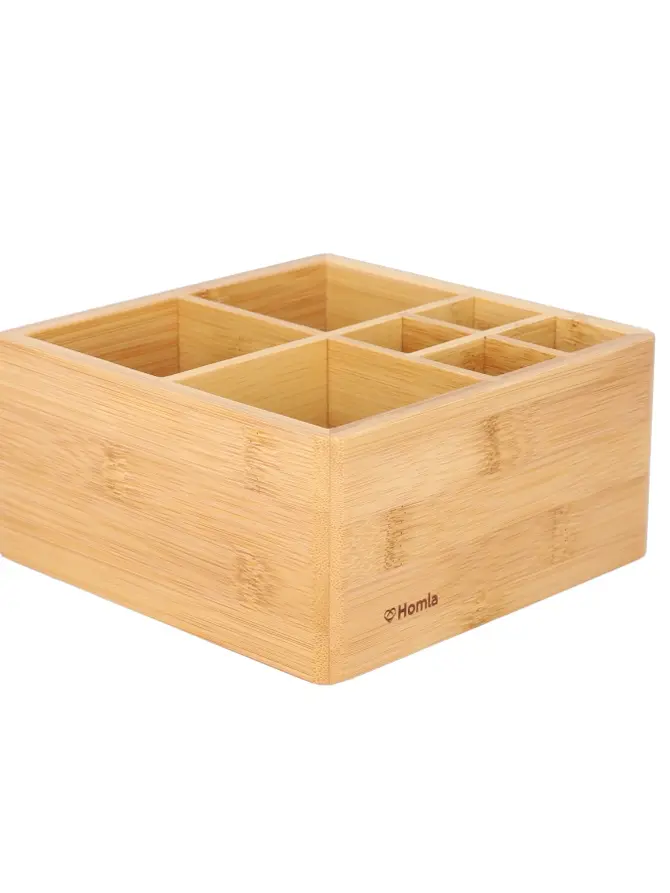 Organizer VATI bambusowy naturalny 15x15 cm