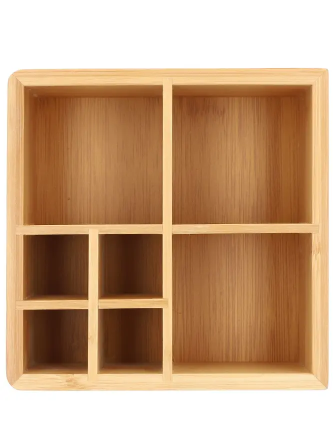 Organizer VATI bambusowy naturalny 15x15 cm