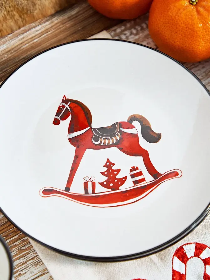 Talerz LANGA deserowy z konikiem 19 cm