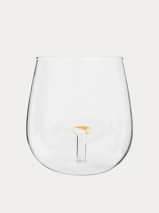 Szklanka ULME ze stokrotką w środku bez ucha 0,4 l