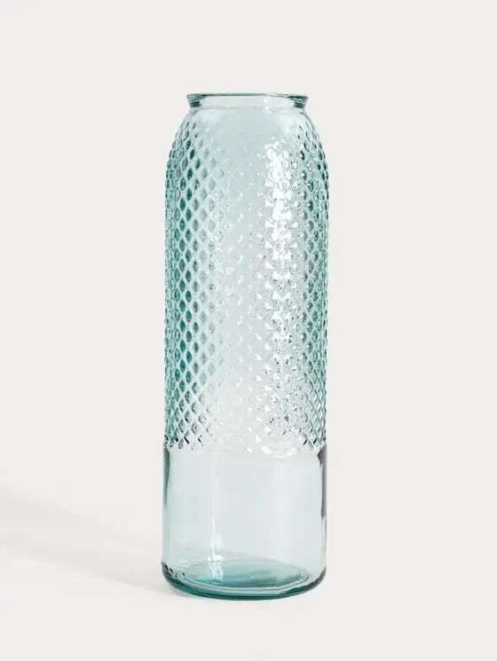 Wazon MIKKA transparentny ze szkła z recyklingu 45 cm