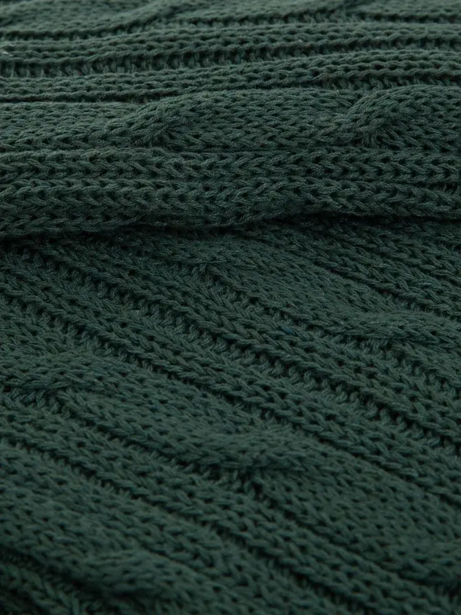 Koc NEW MJOLBY dziany sweterek zielony 130x170 cm