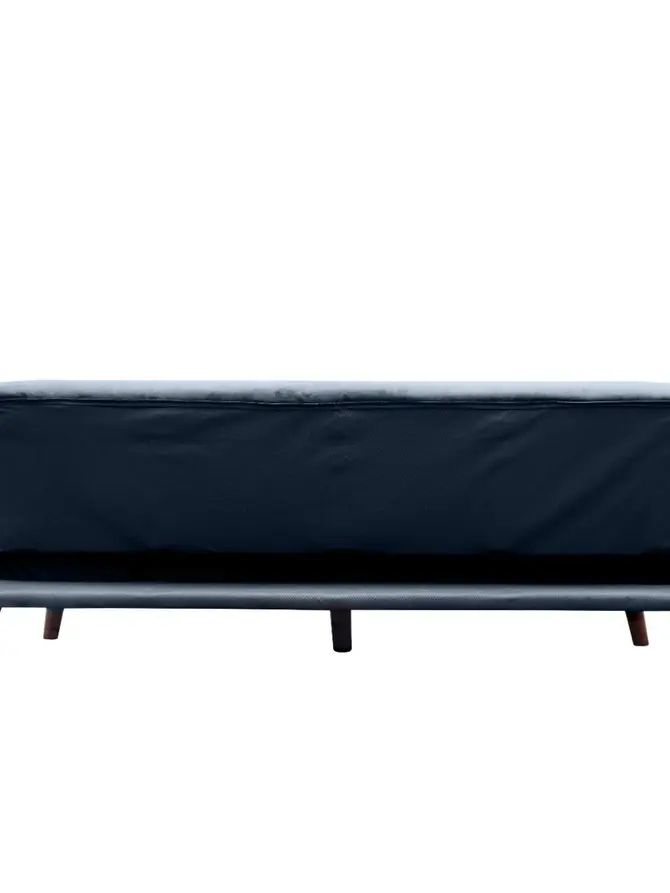 Sofa RINKO sofa 3-osobowa, z funkcją spania, welurowa granatowa 195x81x74 cm