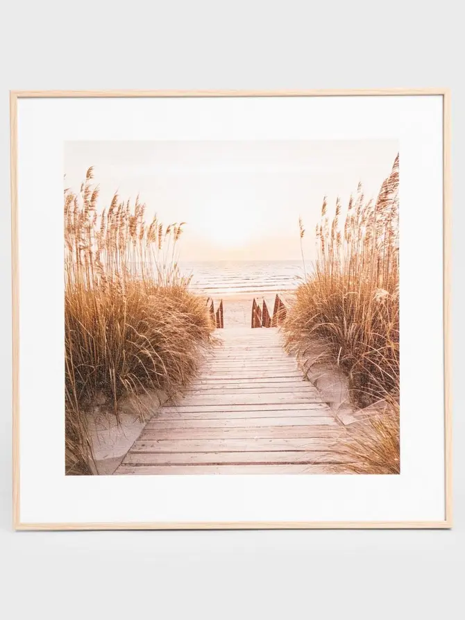 Obraz w ramie ZEFIR zejście na plaże 30x30 cm