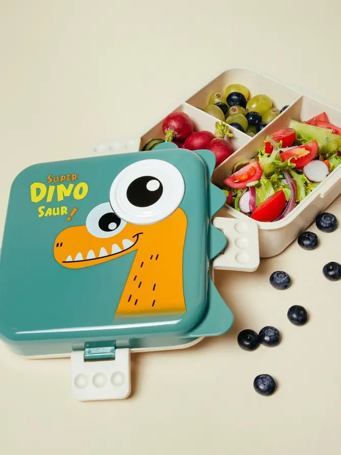 Lunchbox PETPACK niebieski z dinozaurem 1590ml+70ml