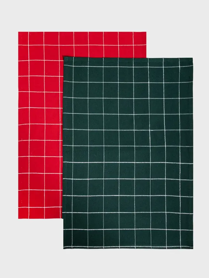 Zestaw ścierek kuchennych SPARLOY w kratę 2*45x65 cm